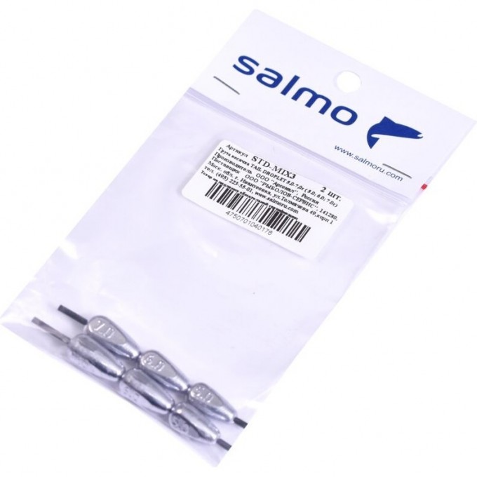 Груза косичка SALMO Tail Droplet MIX3 5,0-7,0г ( 5.0; 6.0; 7.0г) STD-MIX3
