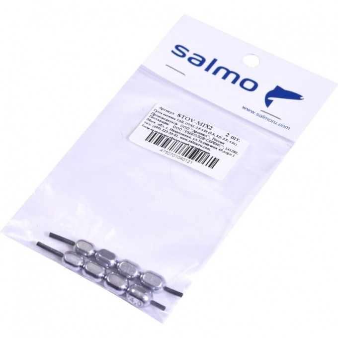 Груза косичка SALMO Tail Oval MIX2 2.5-4.0г (2.5; 3.0; 3.5; 4.0г) 2Шт STOV-MIX2