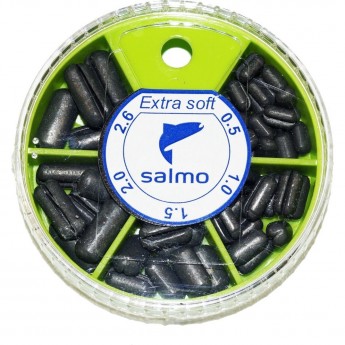 Грузила SALMO Extra Soft малый 5 секций 0,5-2,6г 060г набор 2 Грузила SALMO Extra Soft малый 5 секций 0,5-2,6г 060г набор 2