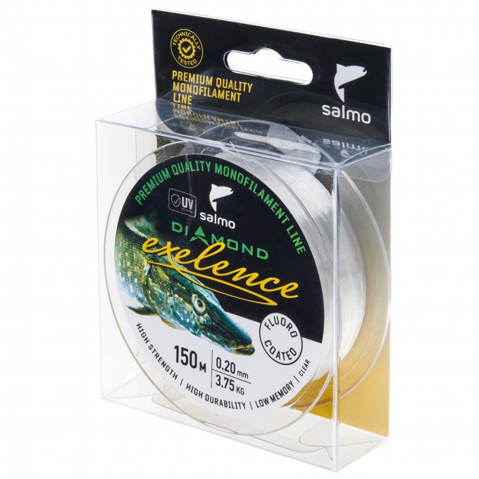 Леска монофильная SALMO DIAMOND EXELENCE FLUORO COATED Clear 150/020 4034-020
