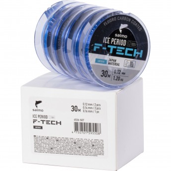 Леска монофильные зимние SALMO ICE PERIOD F-TECH LAKE BLUE 5шт. набор Леска монофильные зимние SALMO ICE PERIOD F-TECH LAKE BLUE 5шт. набор